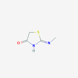 molecular formula C4H6N2OS B1489720 4(5H)-噻唑酮，2-(甲基氨基)- CAS No. 16312-19-9
