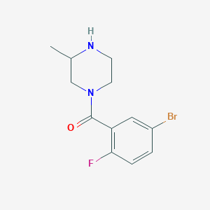 molecular formula C12H14BrFN2O B14897204 (5-Bromo-2-fluorophenyl)(3-methylpiperazin-1-yl)methanone 