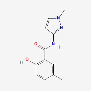 molecular formula C12H13N3O2 B14897224 2-hydroxy-5-methyl-N-(1-methyl-1H-pyrazol-3-yl)benzamide 