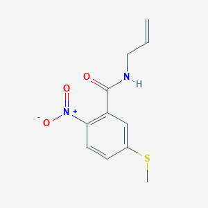 molecular formula C11H12N2O3S B14897228 n-Allyl-5-(methylthio)-2-nitrobenzamide 