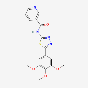 N-(5-(3,4,5-trimethoxyphenyl)-1,3,4-thiadiazol-2-yl)nicotinamide