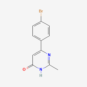 molecular formula C11H9BrN2O B1489729 6-(4-Bromophenyl)-2-methylpyrimidin-4-ol CAS No. 1368872-64-3
