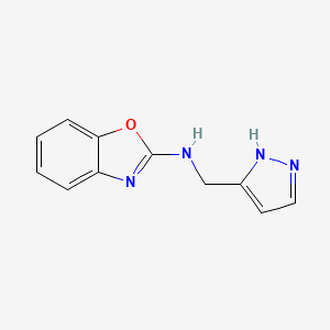 molecular formula C11H10N4O B14897320 n-((1h-Pyrazol-3-yl)methyl)benzo[d]oxazol-2-amine 