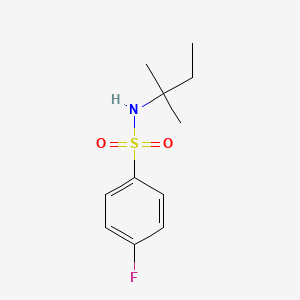 molecular formula C11H16FNO2S B14897327 4-fluoro-N-(2-methylbutan-2-yl)benzenesulfonamide 