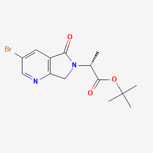 tert-Butyl (R)-2-(3-bromo-5-oxo-5,7-dihydro-6H-pyrrolo[3,4-b]pyridin-6-yl)propanoate