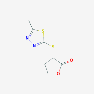 3-[(5-methyl-1,3,4-thiadiazol-2-yl)sulfanyl]dihydrofuran-2(3H)-one