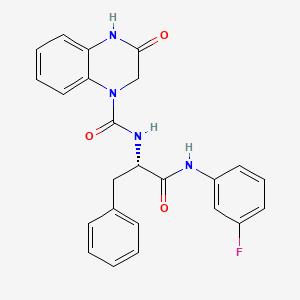 N-{(2S)-1-[(3-fluorophenyl)amino]-1-oxo-3-phenylpropan-2-yl}-3-hydroxyquinoxaline-1(2H)-carboxamide