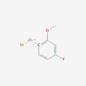 molecular formula C7H6BrFOZn B14897417 4-Fluoro-2-methoxyphenylZinc bromide 