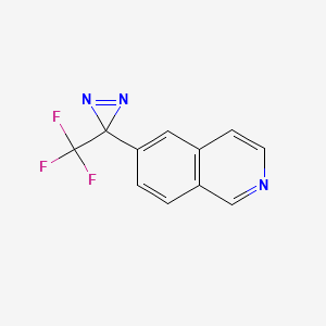 molecular formula C11H6F3N3 B1489743 6-(3-(Trifluoromethyl)-3H-diazirin-3-yl)isoquinoline CAS No. 2231674-81-8