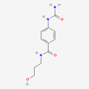 molecular formula C11H15N3O3 B14897437 n-(3-Hydroxypropyl)-4-ureidobenzamide 