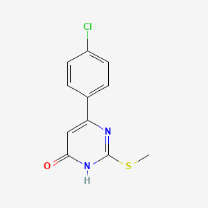 molecular formula C11H9ClN2OS B1489744 6-(4-氯苯基)-2-(甲硫基)嘧啶-4(3H)-酮 CAS No. 1184920-94-2