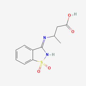 molecular formula C11H12N2O4S B1489745 3-[(1,1-Dioxo-1lambda6,2-benzothiazol-3-yl)amino]butanoic acid CAS No. 1094565-75-9