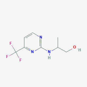 molecular formula C8H10F3N3O B14897466 2-((4-(Trifluoromethyl)pyrimidin-2-yl)amino)propan-1-ol 