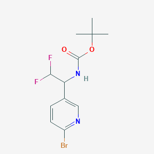 tert-Butyl (1-(6-bromopyridin-3-yl)-2,2-difluoroethyl)carbamate