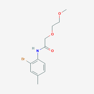 molecular formula C12H16BrNO3 B14897502 N-(2-bromo-4-methylphenyl)-2-(2-methoxyethoxy)acetamide 