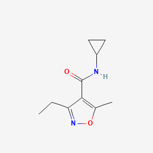 molecular formula C10H14N2O2 B14897565 N-cyclopropyl-3-ethyl-5-methyl-1,2-oxazole-4-carboxamide 