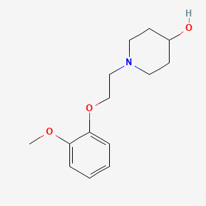 molecular formula C14H21NO3 B14897582 1-(2-(2-Methoxyphenoxy)ethyl)piperidin-4-ol 