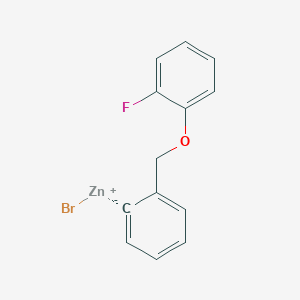 molecular formula C13H10BrFOZn B14897585 2-[(2'-Fluorophenoxy)methyl]phenylZinc bromide 