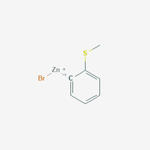 molecular formula C7H7BrSZn B14897593 2-(Methylthio)phenylZinc bromide 