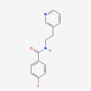 molecular formula C14H13FN2O B14897598 4-Fluoro-N-(2-(pyridin-3-yl)ethyl)benzamide 