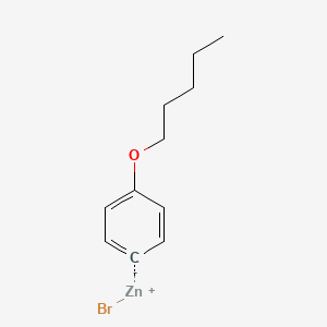 molecular formula C11H15BrOZn B14897611 4-PentyloxyphenylZinc bromide 