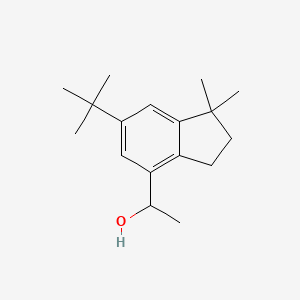 molecular formula C17H26O B14897616 1-(6-tert-butyl-1,1-dimethyl-2,3-dihydro-1H-inden-4-yl)ethanol 