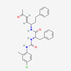 (2S)-2-[(4-chloro-2-methylphenyl)carbamoylamino]-N-[(E,3S)-6-oxo-1-phenylhept-4-en-3-yl]-3-phenylpropanamide