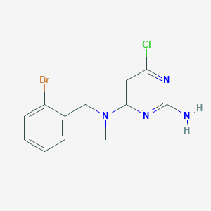 molecular formula C12H12BrClN4 B14897674 n4-(2-Bromobenzyl)-6-chloro-n4-methylpyrimidine-2,4-diamine 