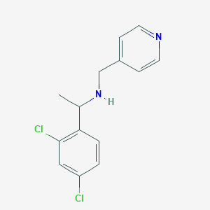 1-(2,4-Dichlorophenyl)-N-(pyridin-4-ylmethyl)ethan-1-amine