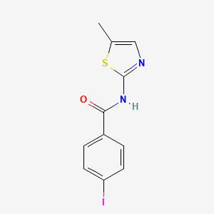 molecular formula C11H9IN2OS B14897703 4-iodo-N-(5-methyl-1,3-thiazol-2-yl)benzamide 