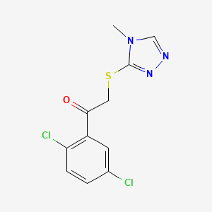 molecular formula C11H9Cl2N3OS B14897719 1-(2,5-dichlorophenyl)-2-[(4-methyl-4H-1,2,4-triazol-3-yl)sulfanyl]ethan-1-one 