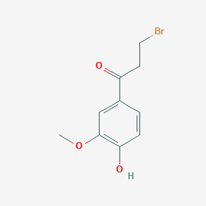 molecular formula C10H11BrO3 B14897730 3-Bromo-1-(4-hydroxy-3-methoxyphenyl)propan-1-one 