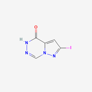 molecular formula C5H3IN4O B14897740 8-Iodopyrazolo[1,5-d][1,2,4]triazinone 