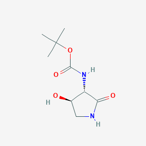 molecular formula C9H16N2O4 B14897747 tert-Butyl ((3S,4R)-4-hydroxy-2-oxopyrrolidin-3-yl)carbamate 