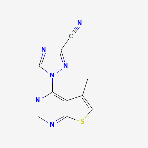 1-(5,6-Dimethylthieno[2,3-d]pyrimidin-4-yl)-1h-1,2,4-triazole-3-carbonitrile