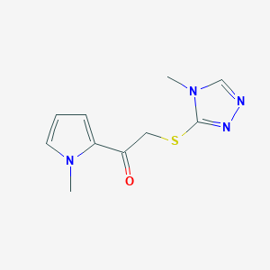 1-(1-Methyl-1h-pyrrol-2-yl)-2-((4-methyl-4h-1,2,4-triazol-3-yl)thio)ethan-1-one