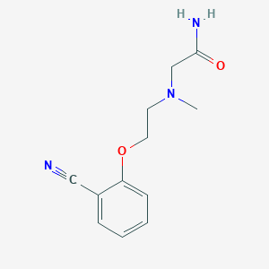 molecular formula C12H15N3O2 B14897775 2-((2-(2-Cyanophenoxy)ethyl)(methyl)amino)acetamide 