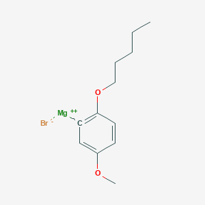 molecular formula C12H17BrMgO2 B14897791 (5-Methoxy-2-(n-pentyloxy)phenyl)magnesium bromide 