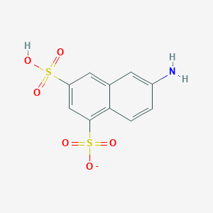 molecular formula C10H8NO6S2- B14897801 6-Amino-3-sulfonaphthalene-1-sulfonate 