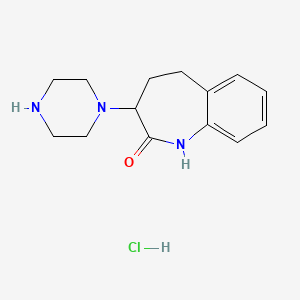 3-(piperazin-1-yl)-4,5-dihydro-1H-benzo[b]azepin-2(3H)-one hydrochloride