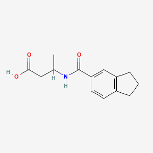 molecular formula C14H17NO3 B14897844 3-(2,3-Dihydro-1h-indene-5-carboxamido)butanoic acid 