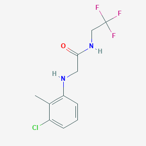 molecular formula C11H12ClF3N2O B14897875 2-((3-Chloro-2-methylphenyl)amino)-N-(2,2,2-trifluoroethyl)acetamide 