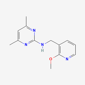 molecular formula C13H16N4O B14897880 n-((2-Methoxypyridin-3-yl)methyl)-4,6-dimethylpyrimidin-2-amine 