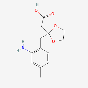 2-(2-(2-Amino-4-methylbenzyl)-1,3-dioxolan-2-yl)acetic acid