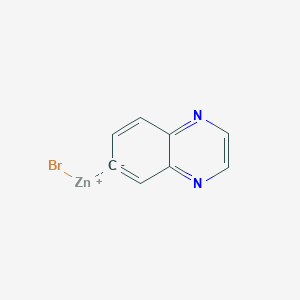 molecular formula C8H5BrN2Zn B14897886 Quinoxalin-6-ylZinc bromide 