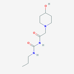 2-(4-hydroxypiperidin-1-yl)-N-(propylcarbamoyl)acetamide