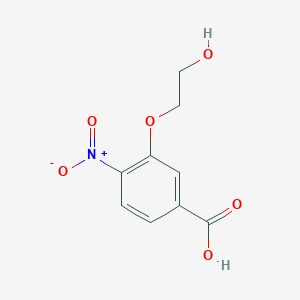 molecular formula C9H9NO6 B14897901 3-(2-Hydroxyethoxy)-4-nitrobenzoic acid 