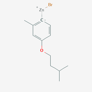 molecular formula C12H17BrOZn B14897928 2-Methyl-4-i-pentyloxyphenylZinc bromide 