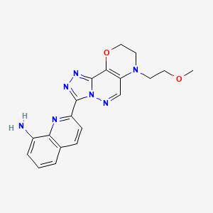 2-[10-(2-methoxyethyl)-13-oxa-3,4,6,7,10-pentazatricyclo[7.4.0.02,6]trideca-1(9),2,4,7-tetraen-5-yl]quinolin-8-amine