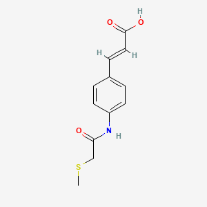 3-(4-(2-(Methylthio)acetamido)phenyl)acrylic acid